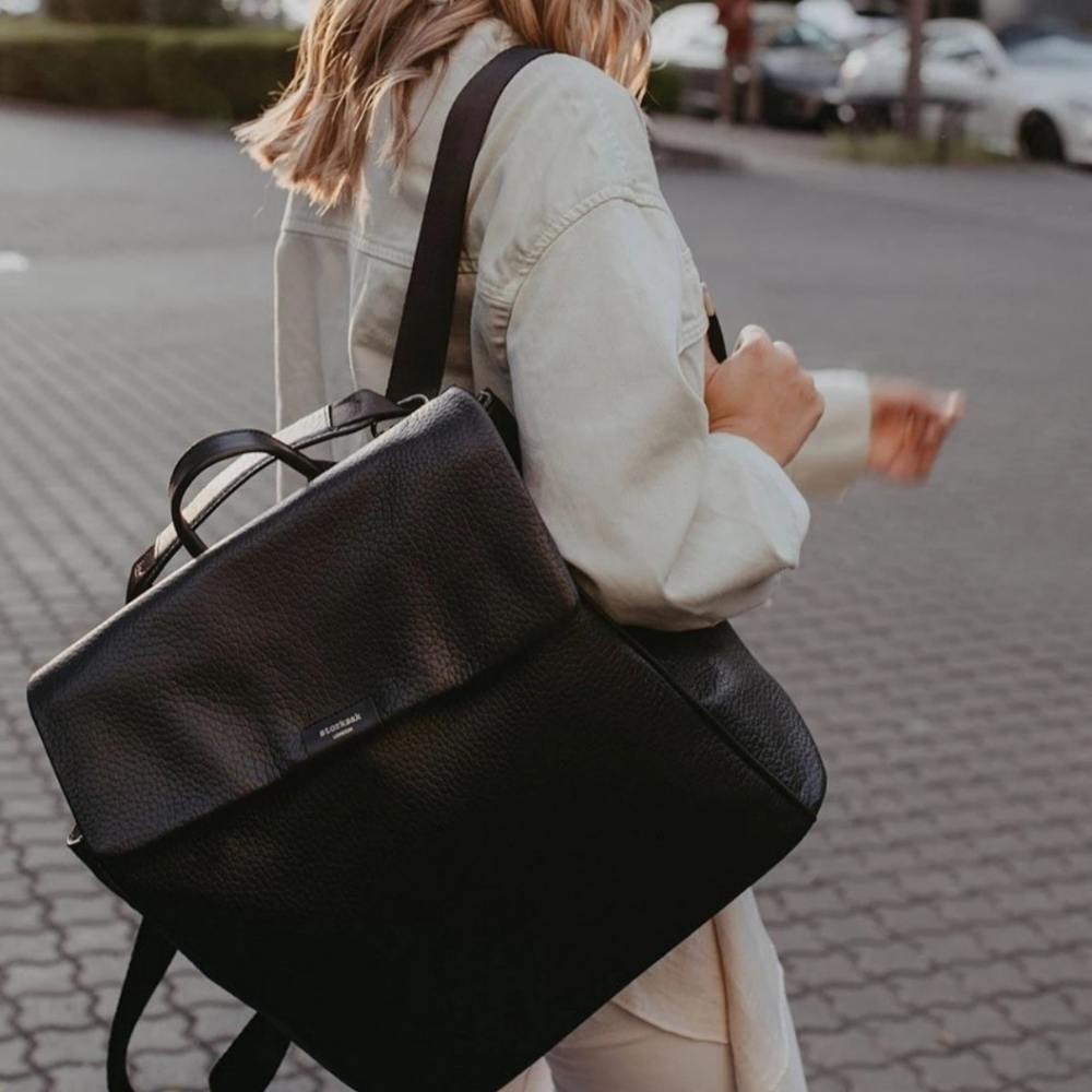Storksak leather st Jake's diaper bag
